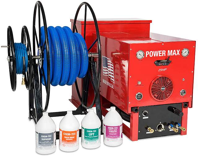 Power Max Red Truck Mount Carpet Cleaning Equipment